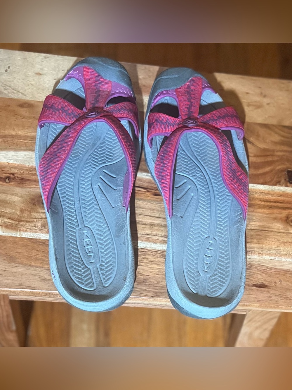 KEEN Women's Pink and Gray Slip-On Sport Sandals - Picture 4 of 5